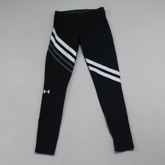 Under Armour Women Black Leggings Running Size Heatgear Size Small - Picture 1 of 10
